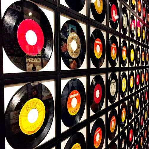 Free Assorted Vinyl Record Lot Stock Photo