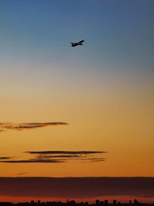 Fotos de stock gratuitas de aeronave, amanecer, anochecer