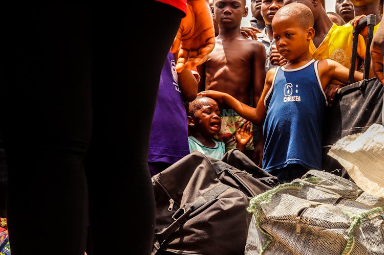 A Group Of Kids Gathering