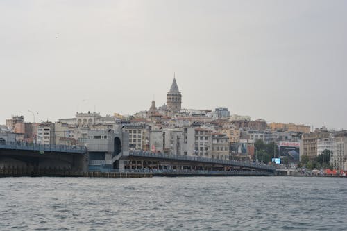 
A View of the Galata Tower from the Bosphorus Strait