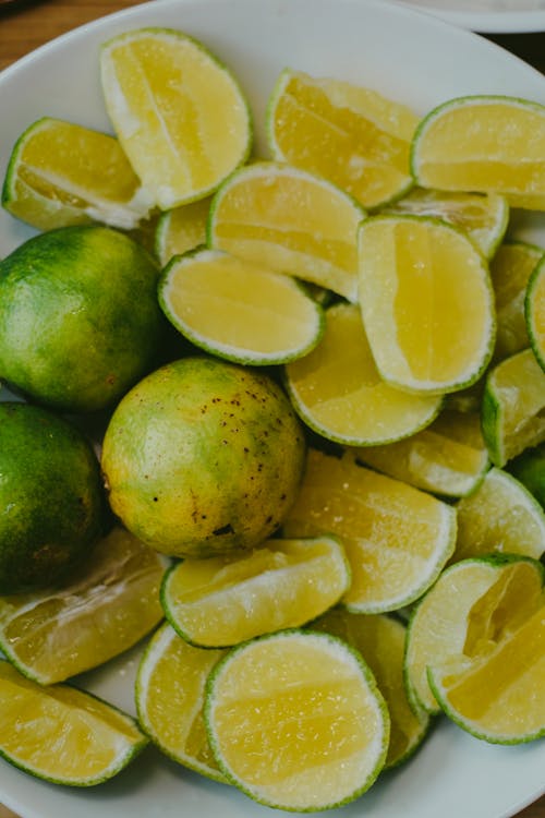 Green and Yellow Lemon Fruits