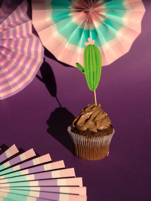 
A Close-Up Shot of a Chocolate Cupcake