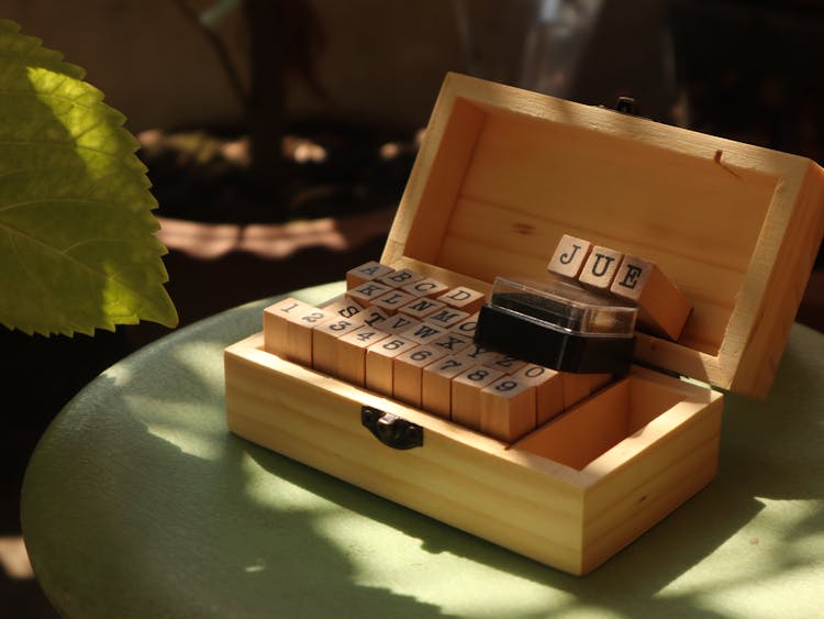 Wooden Blocks In A Box