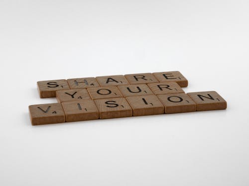 Close-Up Shot of Scrabble Tiles 