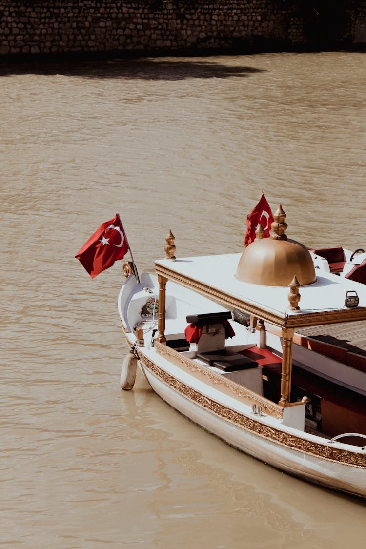 Turkish Luxurious Boat On Sea