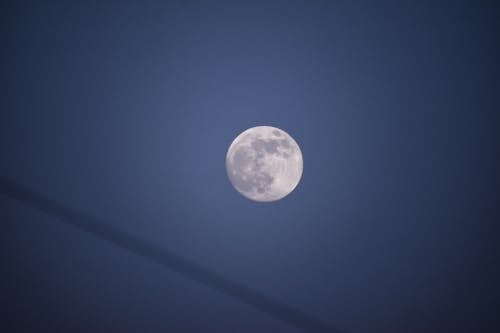 Full Moon on Blue Sky