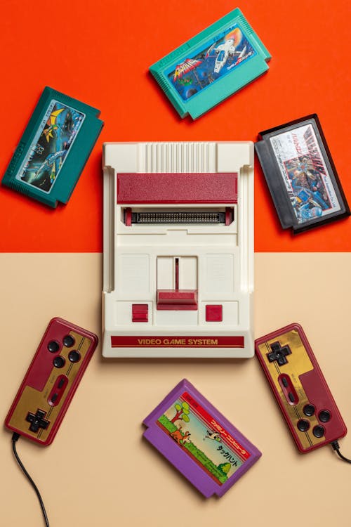 Free винтажный игровой набор Nintendo Stock Photo
