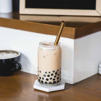 Iced milk tea with tapioca pearls — photo by Amar Preciado on Pexels