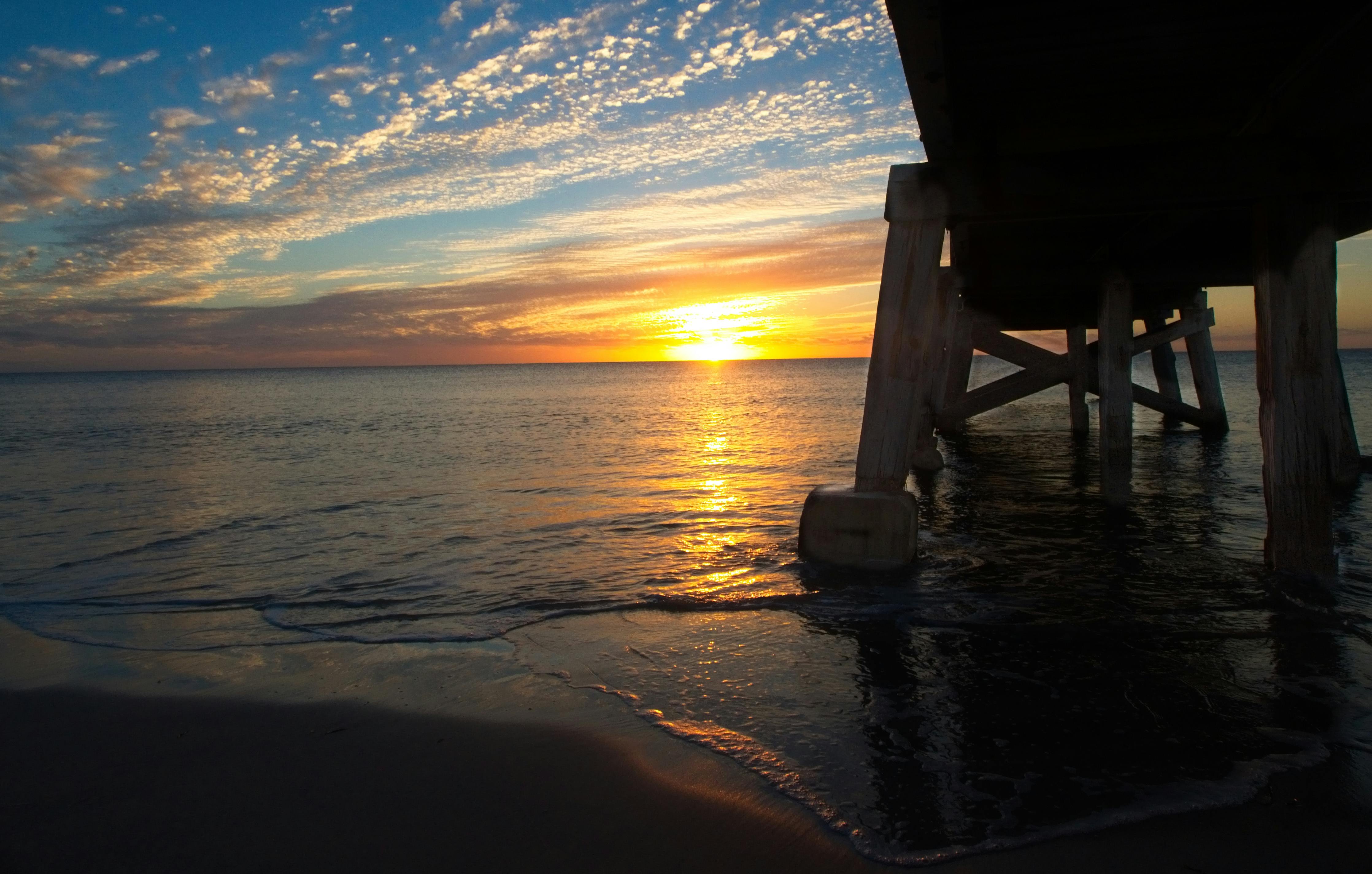 Free stock photo of coastal, jetty, sunset