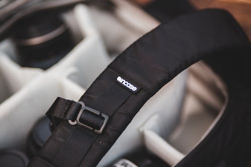 Close Up Shot of Black Camera Bag