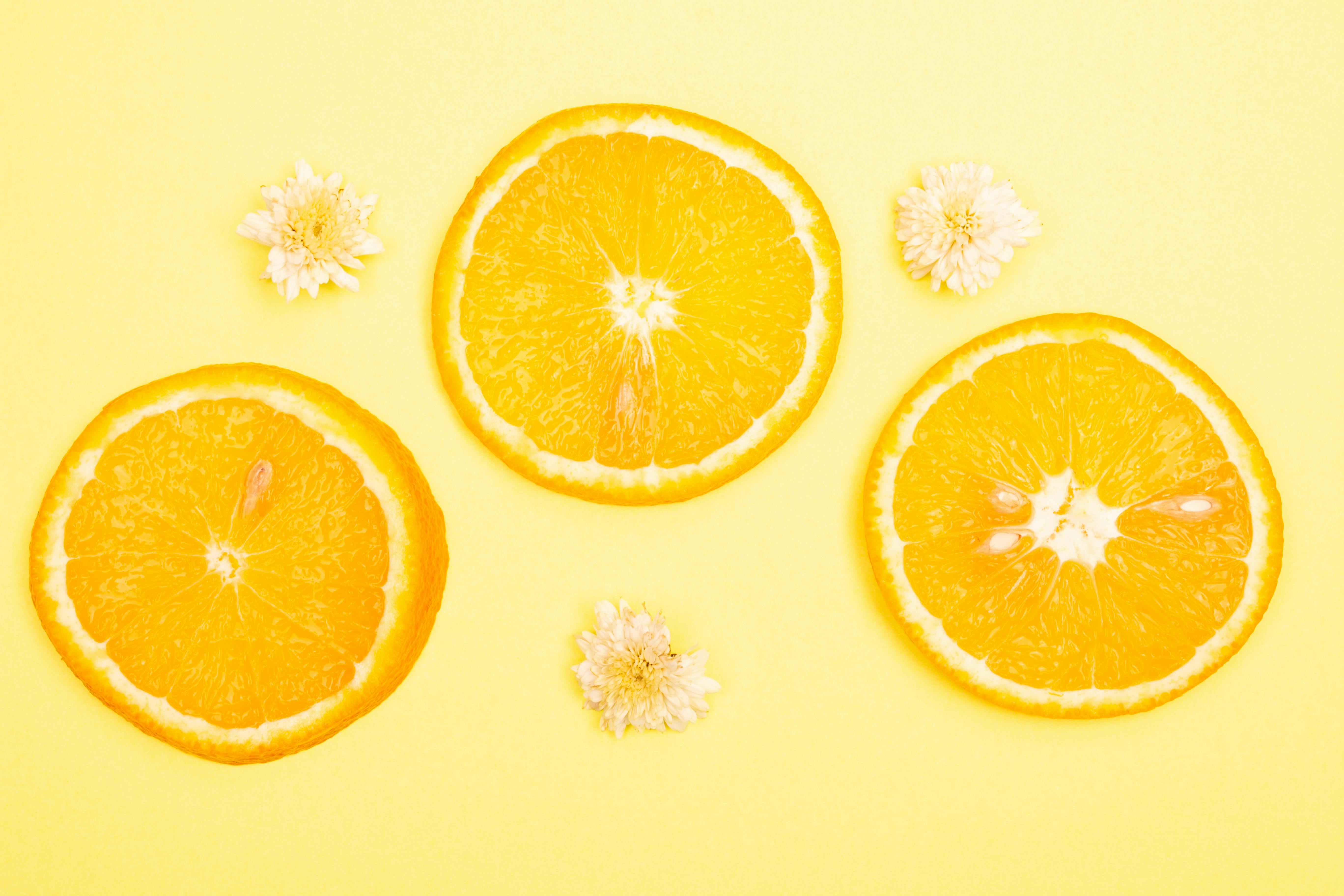 Flatlay Photography Of Sliced Citrus Fruits On Marble Surface · Free ...