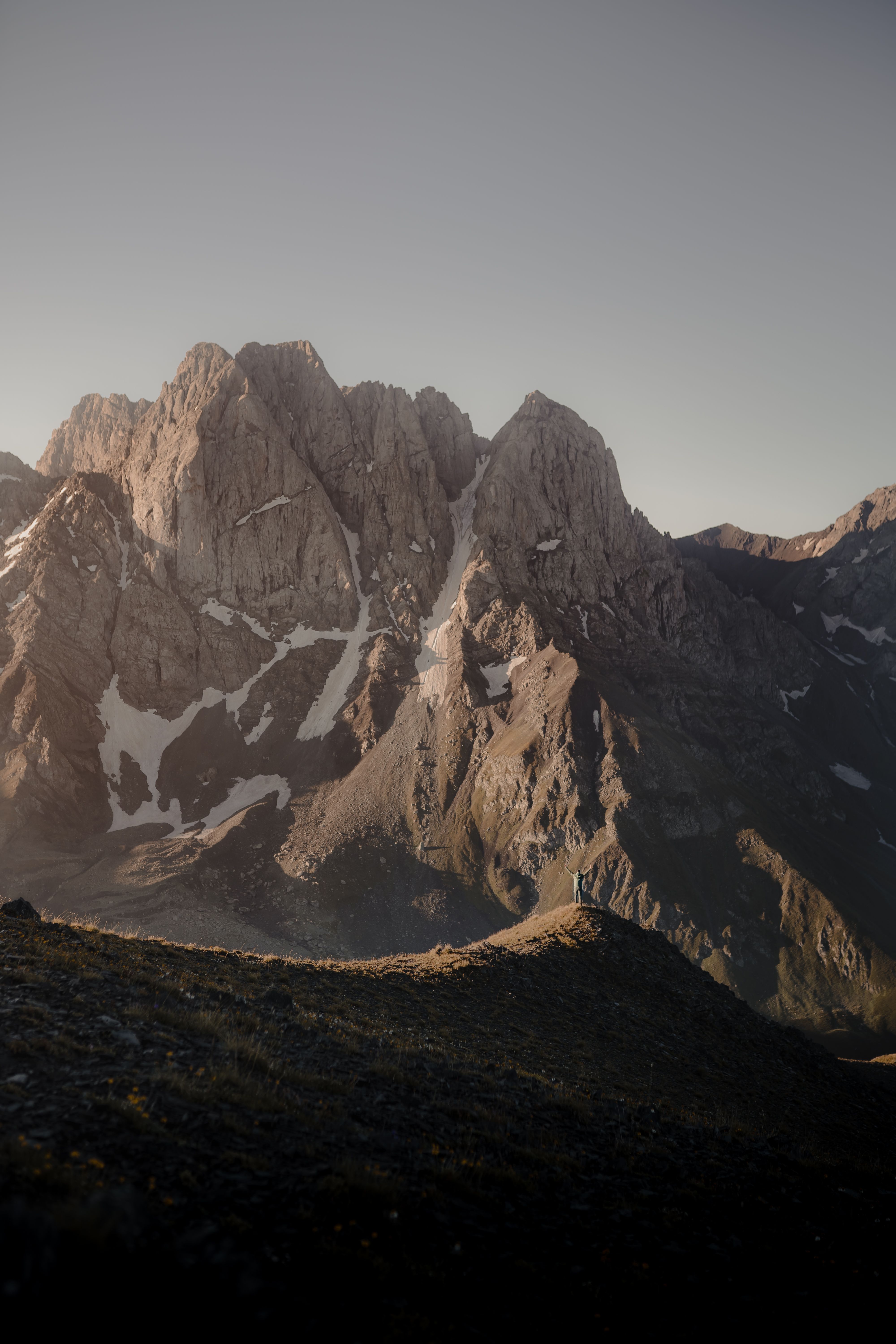Stunning view of rugged mountains in Alagirsky District, North Ossetia–Alania.