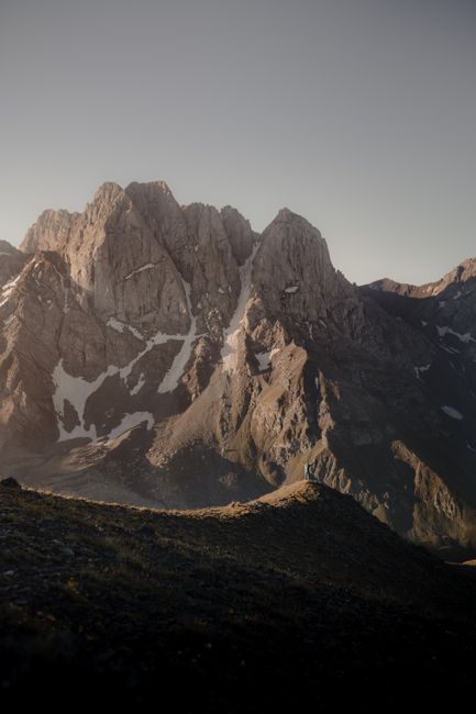 Stunning view of rugged mountains in Alagirsky District, North Ossetia–Alania.