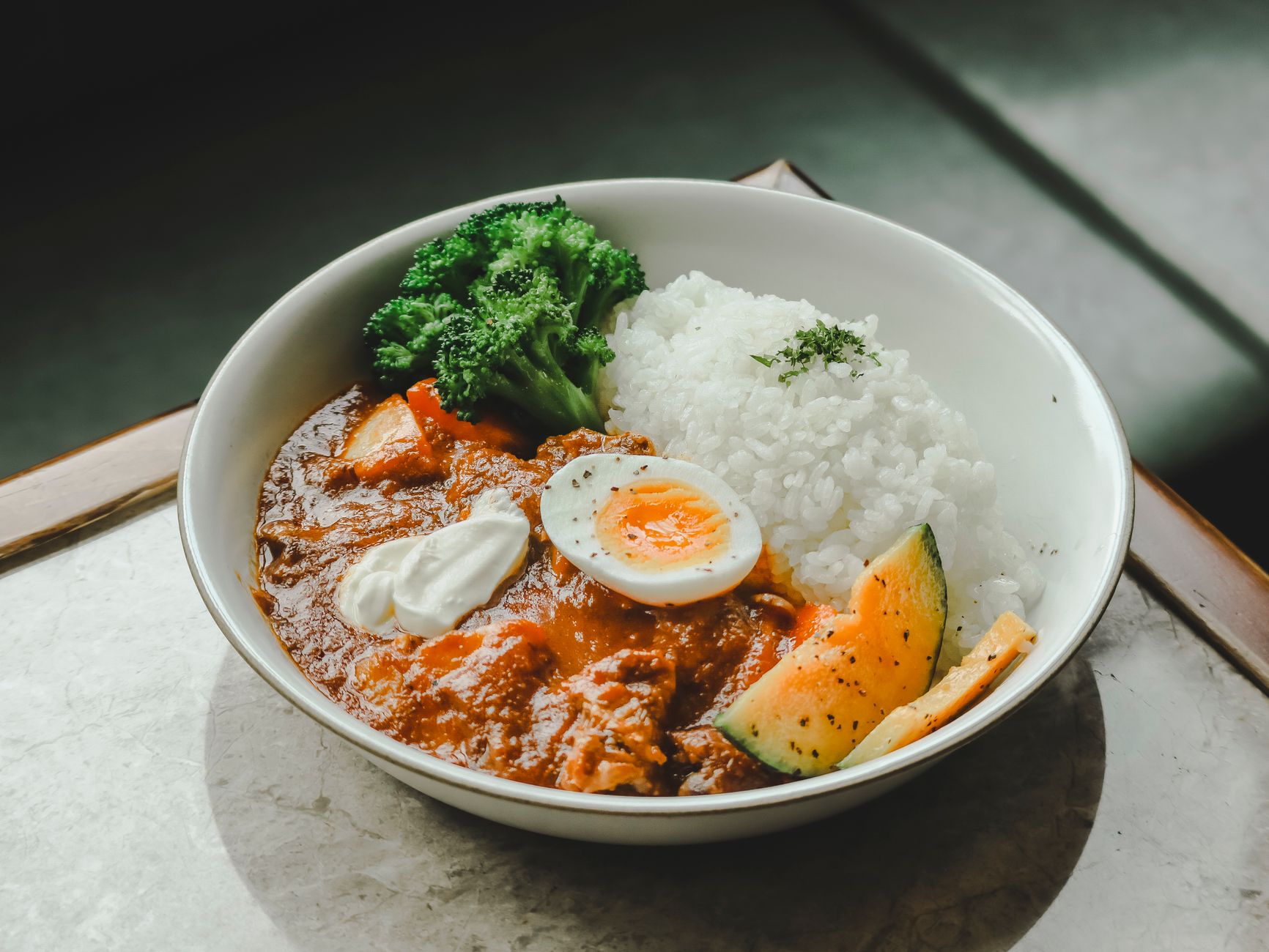 Traditional West African Egusi Soup with Pounded Yam