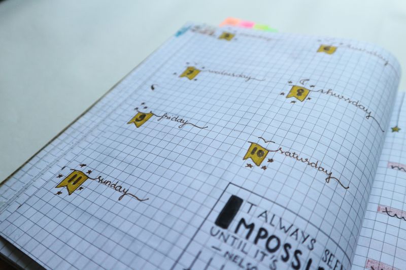 vertical weekly layout with each day stacked