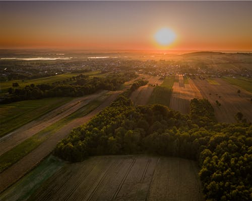 Free stock photo of brightsun, evening sun, farm fields