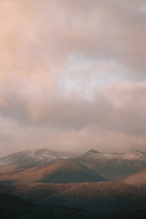 Free Mountains Under Gray Clouds  Stock Photo
