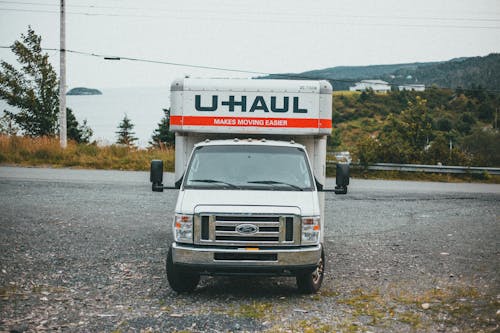 White Van on Dirt Road