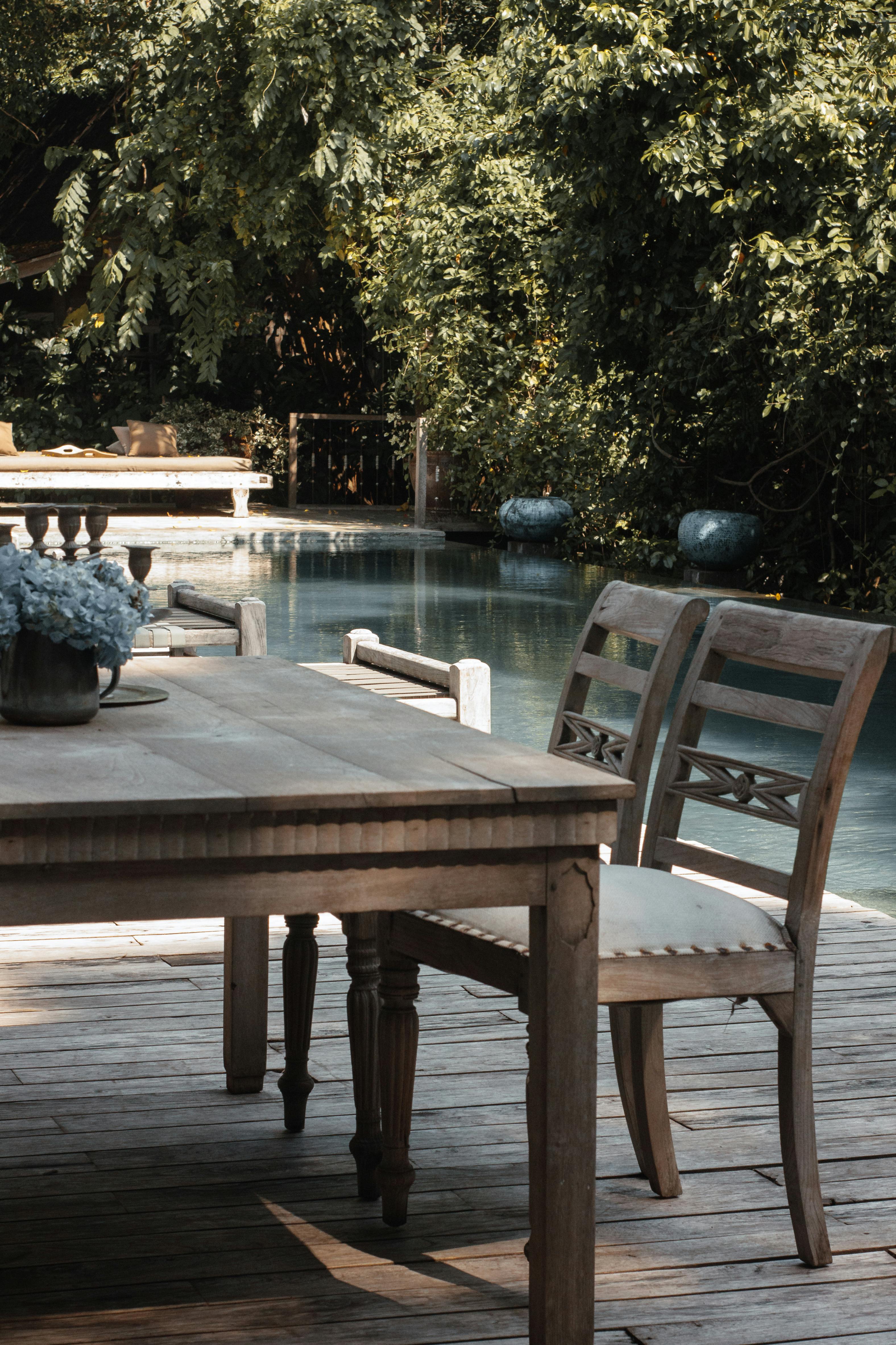Free Brown Wooden Table With Chairs Stock Photo