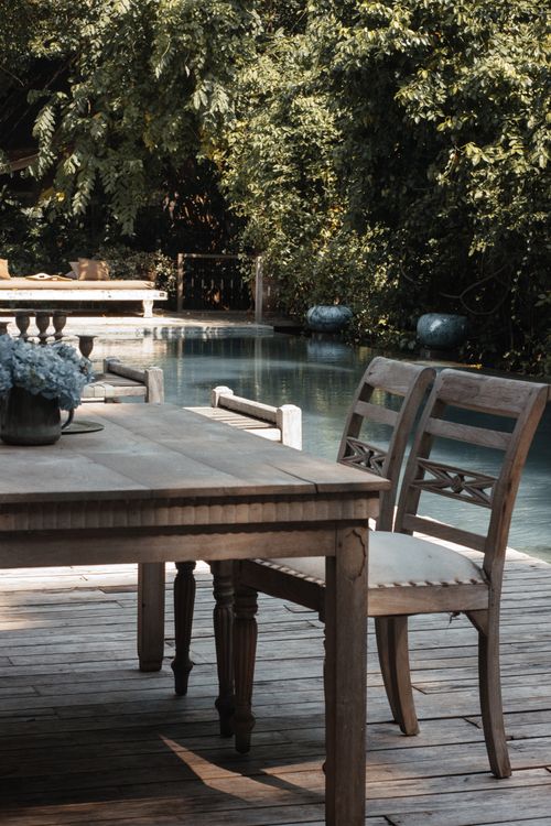Free Brown Wooden Table With Chairs Stock Photo