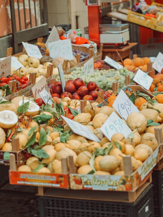 Fresh Fruits on a Fruit Stand