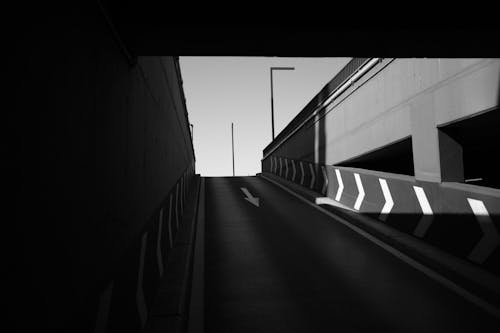 Free Grayscale Photo of a Road Stock Photo