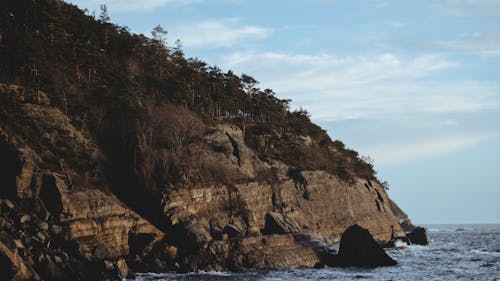 Landscape Photography of Cliff and Ocean