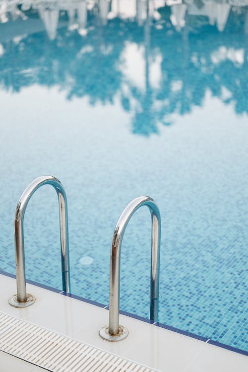 Free Stainless Steel Pool Handle Bars Stock Photo