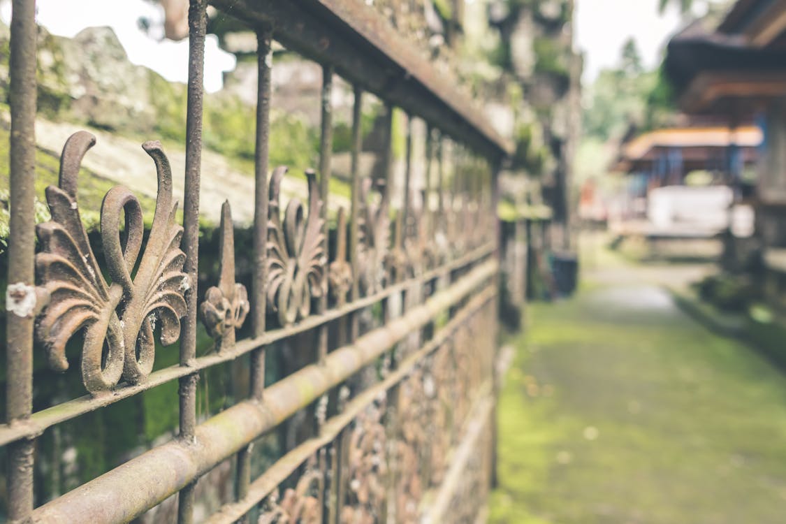 Brown Metal Fence