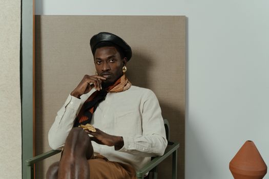 A Man Sitting on the Chair