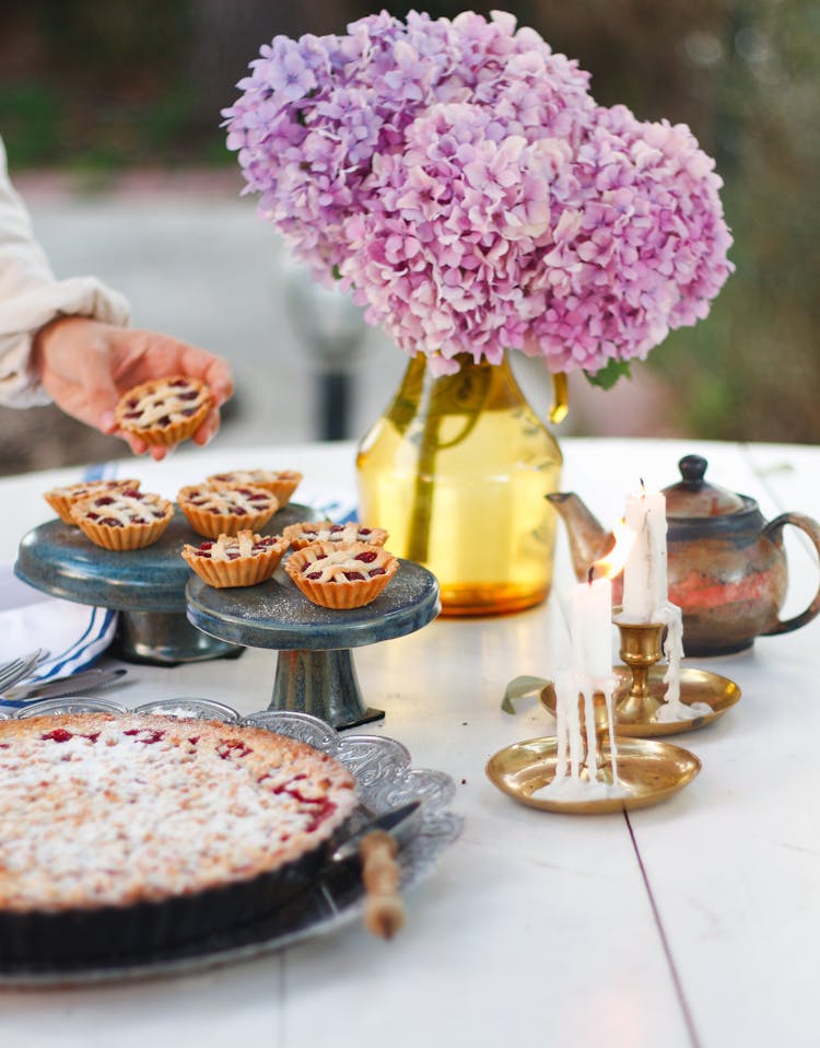 Dessert Tarts On Cake Stand