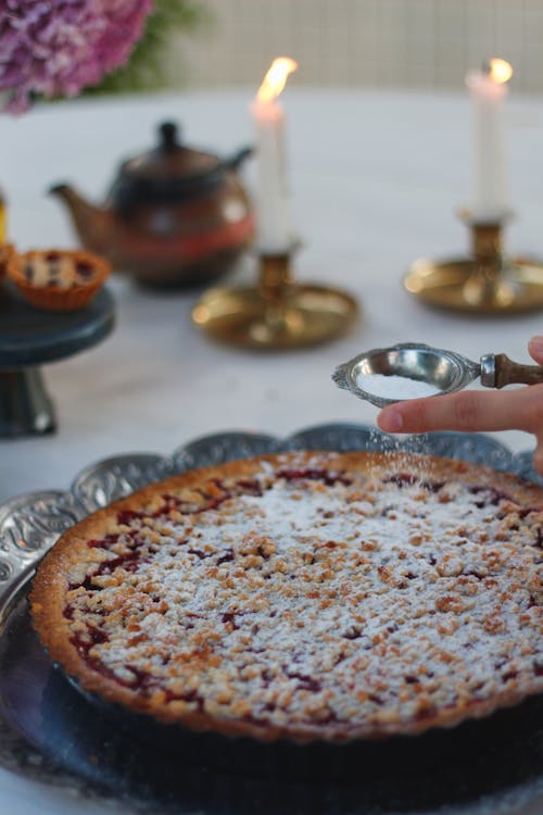 Garnishing of a Dessert 