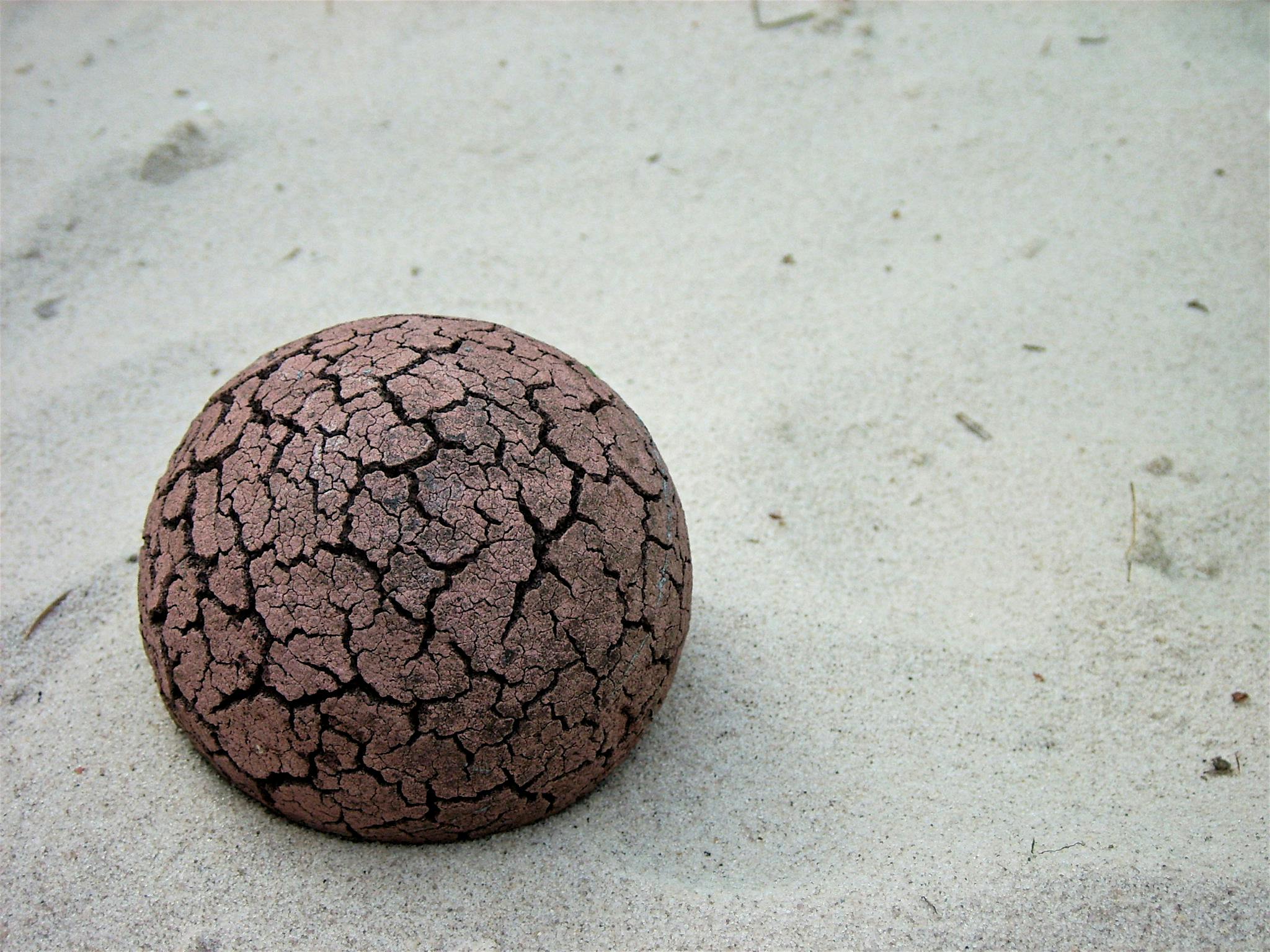 Free stock photo of cracked ball, sand