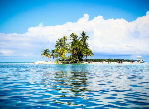 Explore this stunning tropical island with palm trees and crystal-clear waters in Guna Yala, Panama.