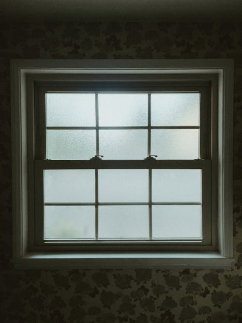Free White Wooden Framed Glass Window Stock Photo