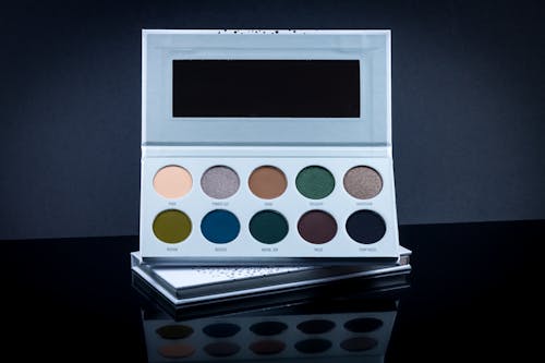 Free Eyeshadow on a White Pallete  Stock Photo