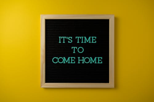 Letter Board on Yellow Background