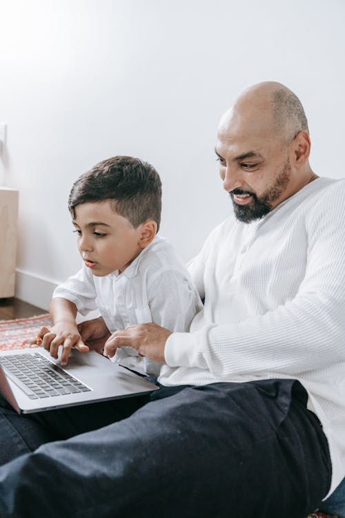 Free Father and Son Spending Time Together Stock Photo