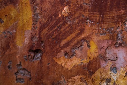 Close-up of a corroded metal surface showcasing decay and texture.