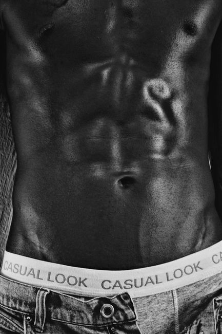 Look at your lower abdomen specifically (below the navel). What do you see?