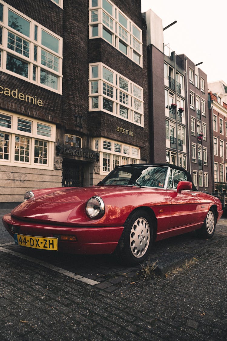 A Red 1993 Alfa Romeo Spider