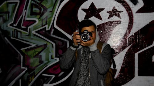 Free stock photo of camera, dark, graffiti Stock Photo