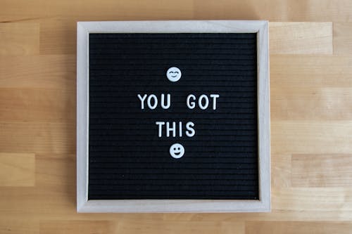 Free A Black Letter Board Text and Smileys Stock Photo