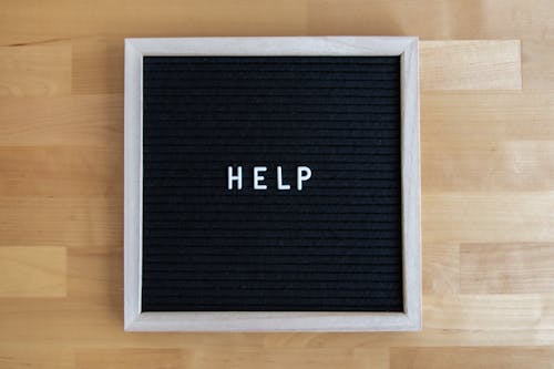 Free A Black Letter Board with a White Text Stock Photo