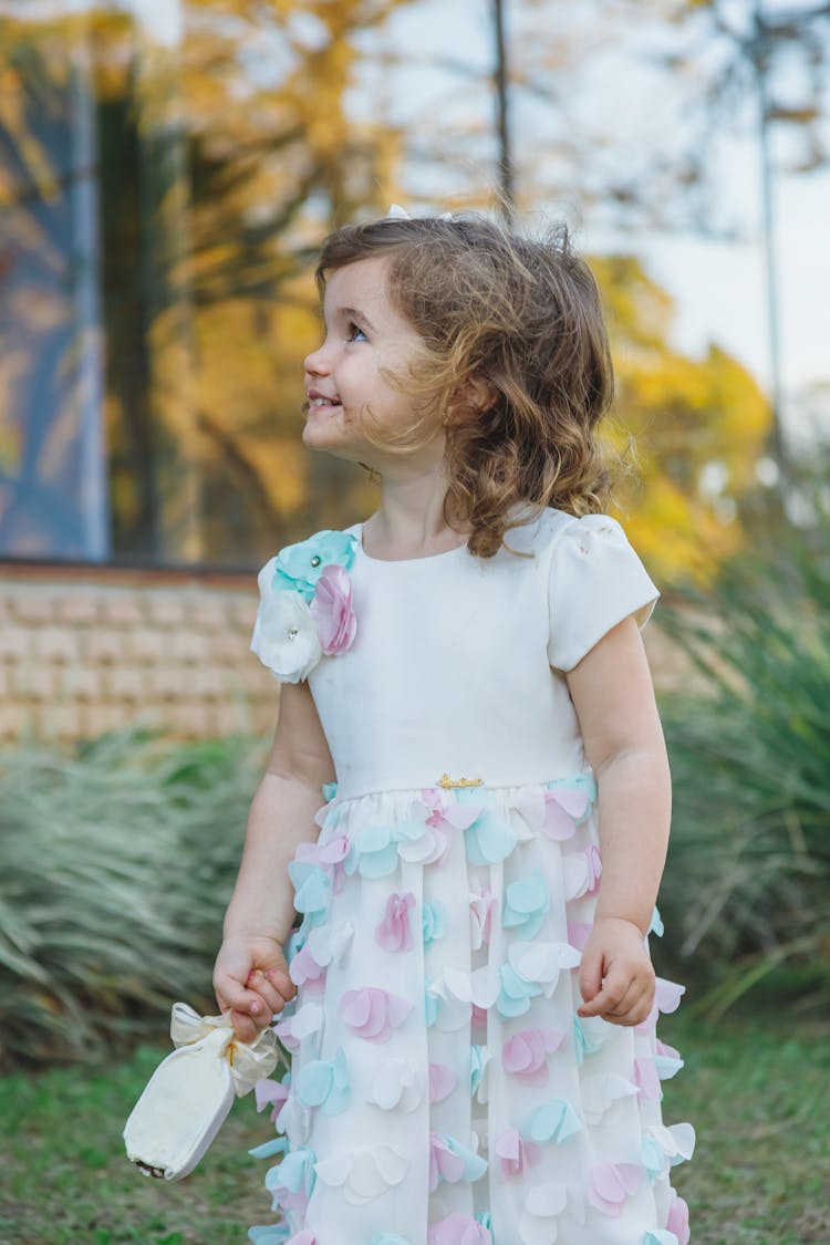 Girl Wearing Elegant Dress