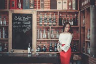 Woman with Alcoholic Beverages