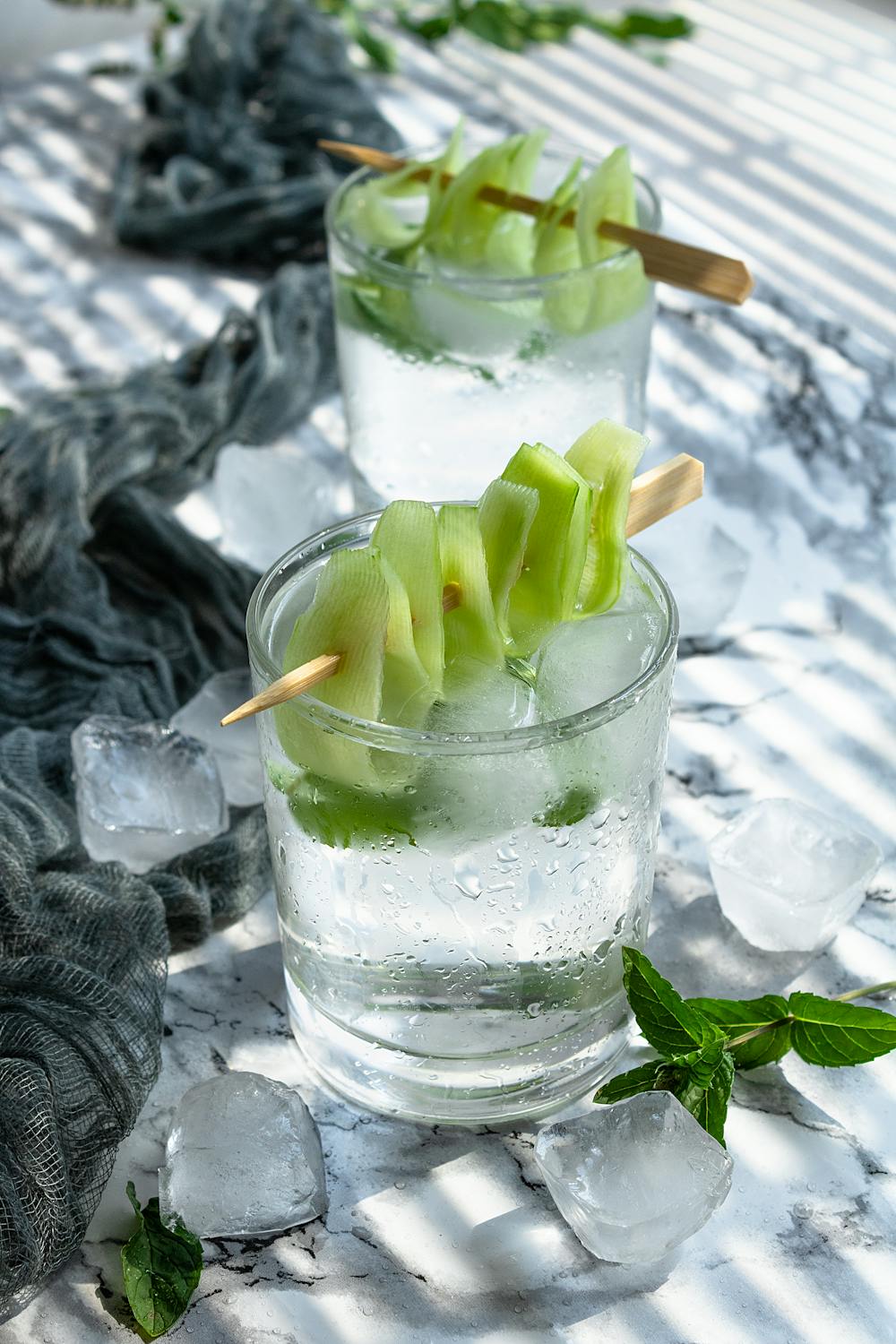 Cucumber Basil Vodka Martini