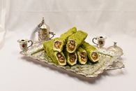 Turkish Delight Rolls On A Serving Tray