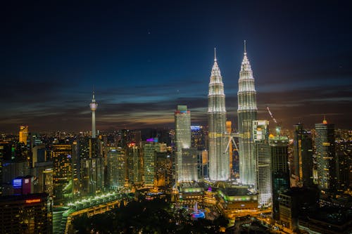 A View of Kuala Lumpur at Night 