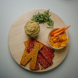 Salted crackers on a plate — photo by Roberto Shumski on Pexels